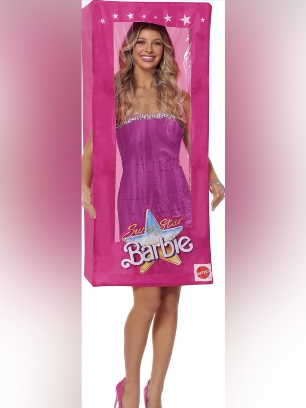 NWT Mattel Barbie Box Costume in Hot Pink Box Only